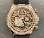 Rolex Daytona Rose Gold Tiger Eye Dial - Aftermarket Rolex Oysterflex Replica Watch